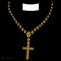 Priest Costume Cross Religion Flatbill Hat