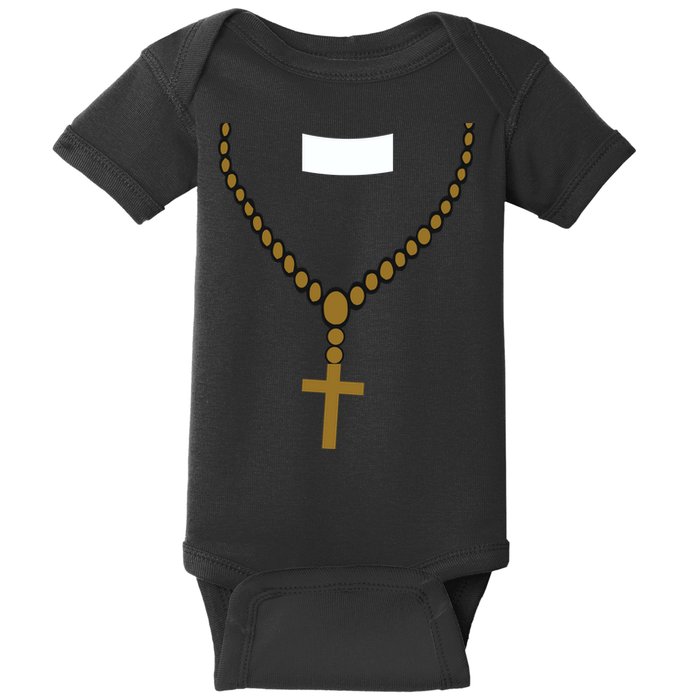 Priest Costume Cross Religion Baby Bodysuit