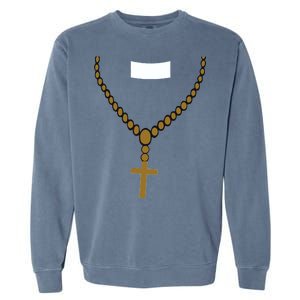 Priest Costume Cross Religion Garment-Dyed Sweatshirt