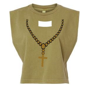 Priest Costume Cross Religion Garment-Dyed Women's Muscle Tee