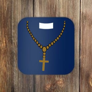 Priest Costume Cross Religion Coaster