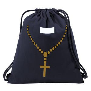 Priest Costume Cross Religion Drawstring Bag