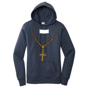 Priest Costume Cross Religion Women's Pullover Hoodie