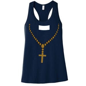 Priest Costume Cross Religion Women's Racerback Tank