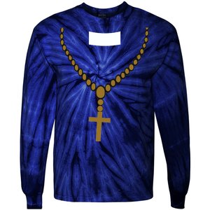 Priest Costume Cross Religion Tie-Dye Long Sleeve Shirt