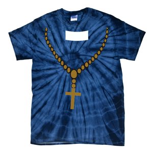 Priest Costume Cross Religion Tie-Dye T-Shirt