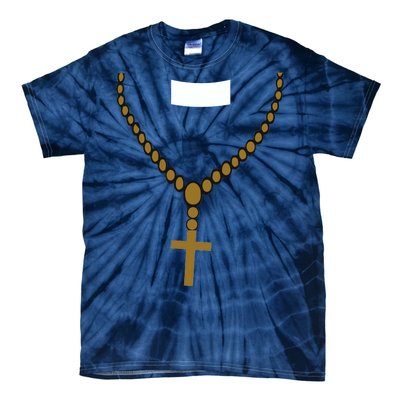 Priest Costume Cross Religion Tie-Dye T-Shirt