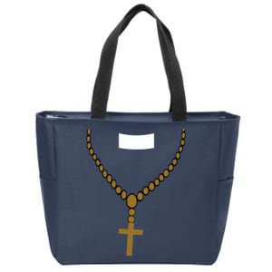 Priest Costume Cross Religion Zip Tote Bag