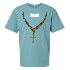 Priest Costume Cross Religion Sueded Cloud Jersey T-Shirt