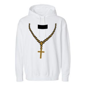 Priest Costume Cross Religion Garment-Dyed Fleece Hoodie