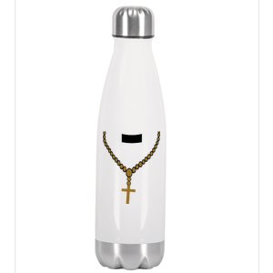 Priest Costume Cross Religion Stainless Steel Insulated Water Bottle