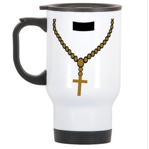 Priest Costume Cross Religion Stainless Steel Travel Mug