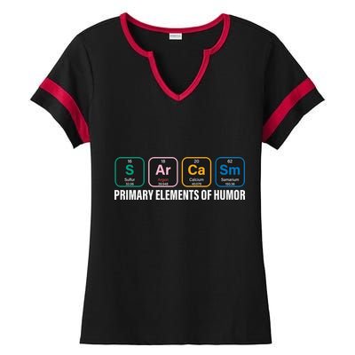 Primary Elements of Humor Ladies Halftime Notch Neck Tee