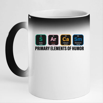 Primary Elements of Humor 11oz Black Color Changing Mug