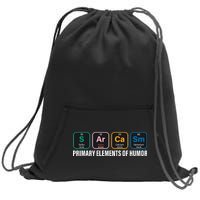 Primary Elements of Humor Sweatshirt Cinch Pack Bag