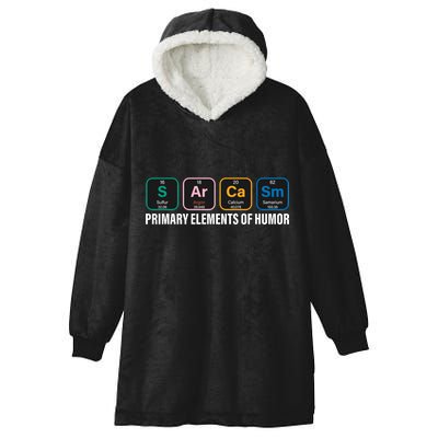 Primary Elements of Humor Hooded Wearable Blanket