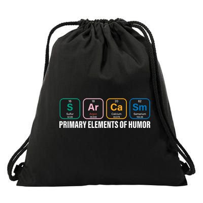 Primary Elements of Humor Drawstring Bag