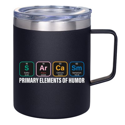 Primary Elements of Humor 12oz Stainless Steel Coffee Mug