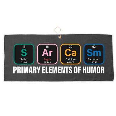 Primary Elements of Humor Large Microfiber Waffle Golf Towel