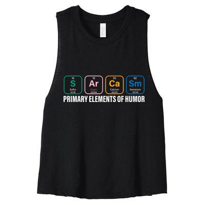 Primary Elements of Humor Women's Racerback Cropped Tank