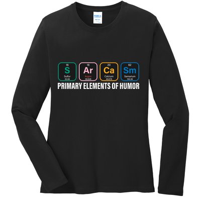 Primary Elements of Humor Ladies Long Sleeve Shirt