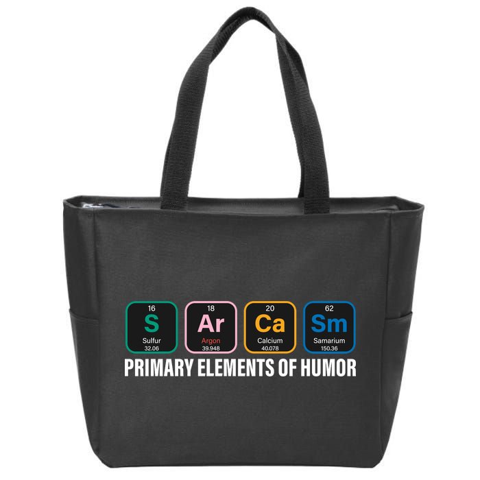 Primary Elements of Humor Zip Tote Bag