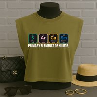 Primary Elements of Humor Garment-Dyed Women's Muscle Tee