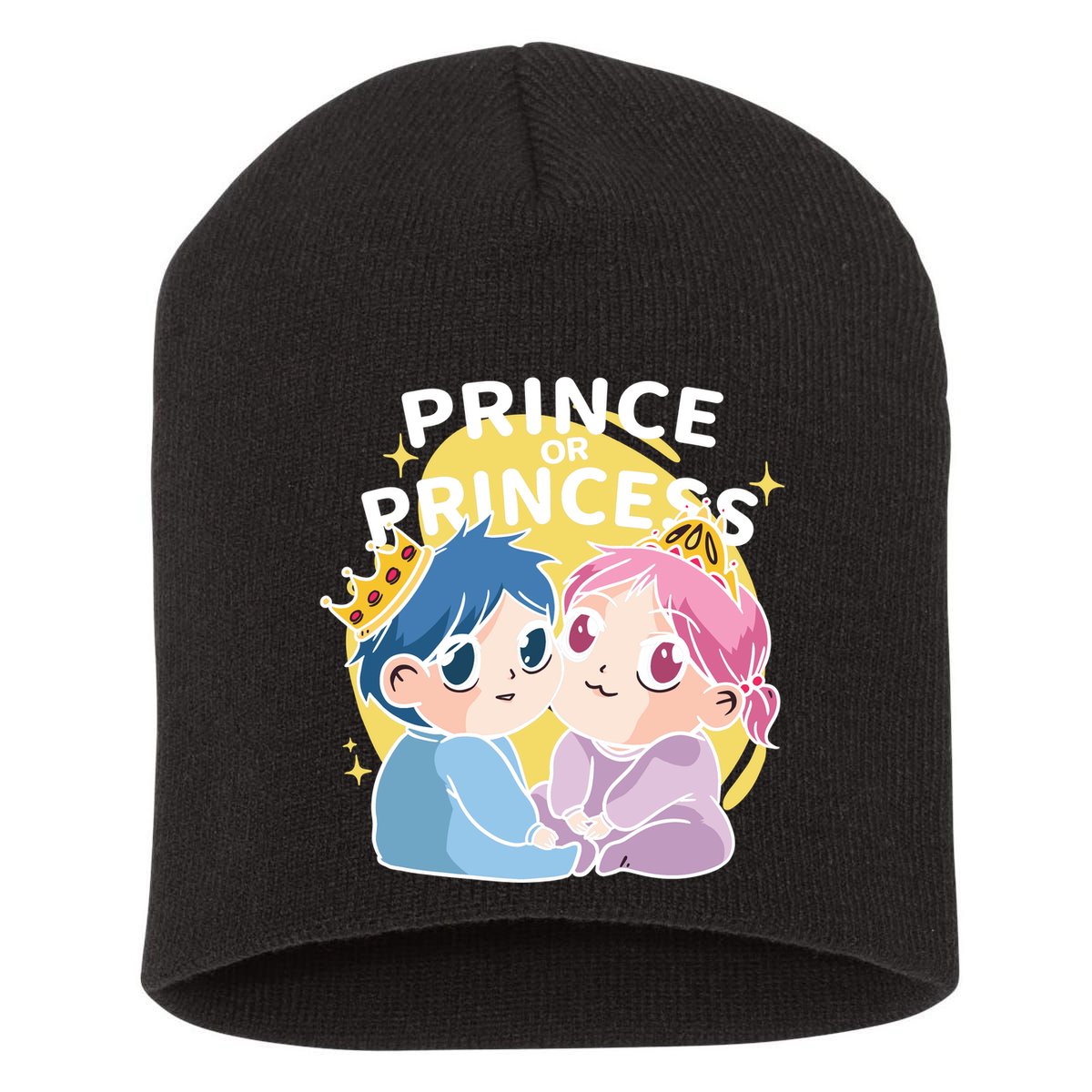 Prince Or Princess Babies Short Acrylic Beanie