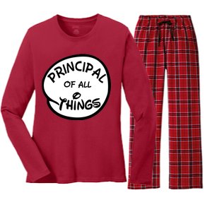 Principal of all Things Women's Long Sleeve Flannel Pajama Set 