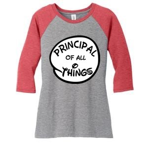 Principal of all Things Women's Tri-Blend 3/4-Sleeve Raglan Shirt