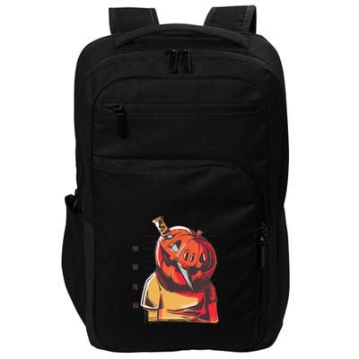 Prisoner Pumpkin Mug Shot Impact Tech Backpack
