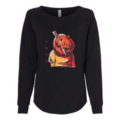 Prisoner Pumpkin Mug Shot Womens California Wash Sweatshirt