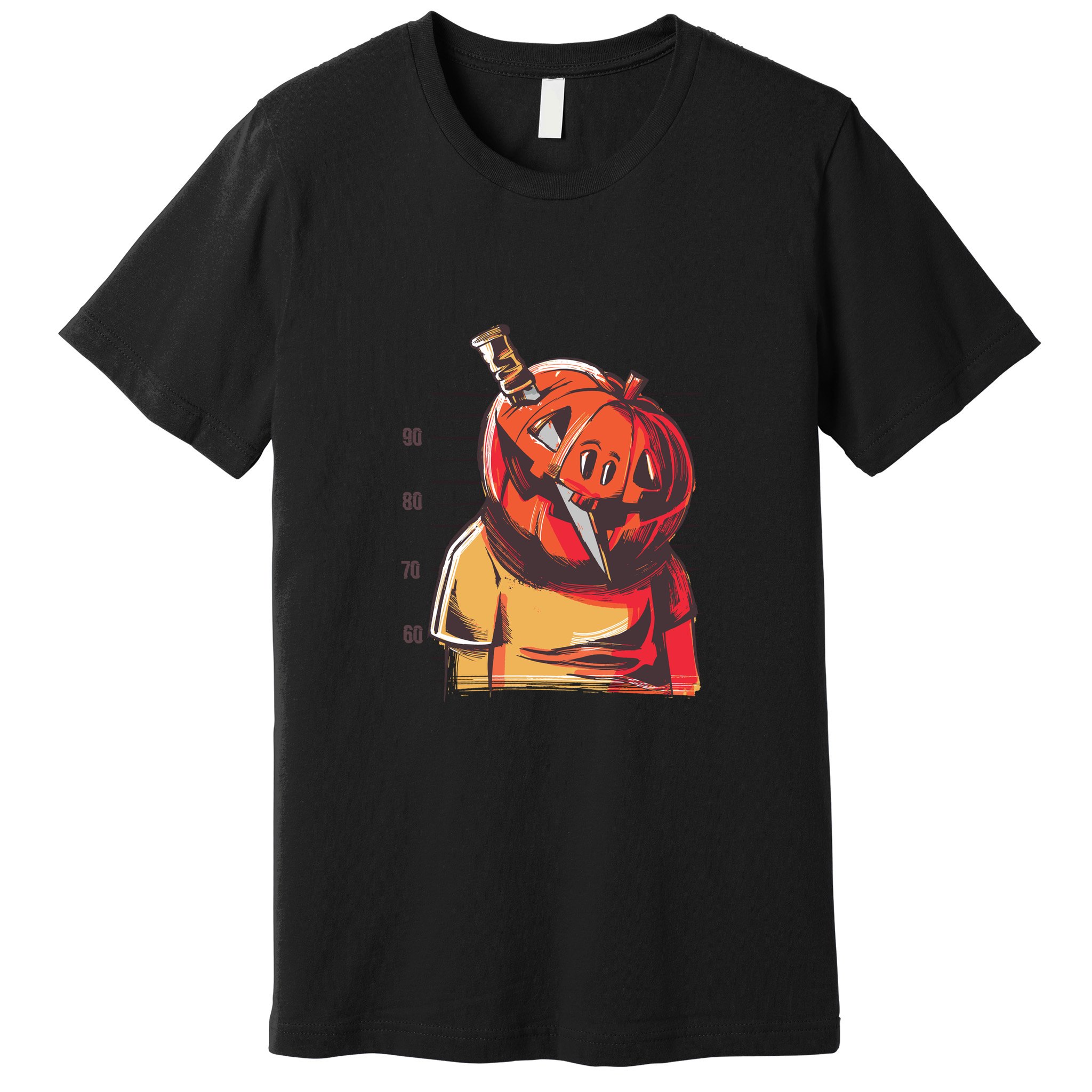 Prisoner Pumpkin Mug Shot Premium T-Shirt