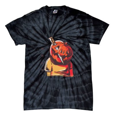 Prisoner Pumpkin Mug Shot Tie-Dye T-Shirt