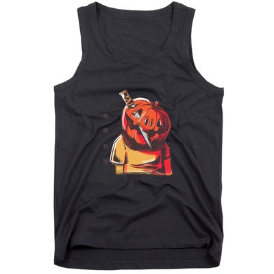 Prisoner Pumpkin Mug Shot Tank Top