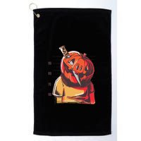 Prisoner Pumpkin Mug Shot Golf Towel
