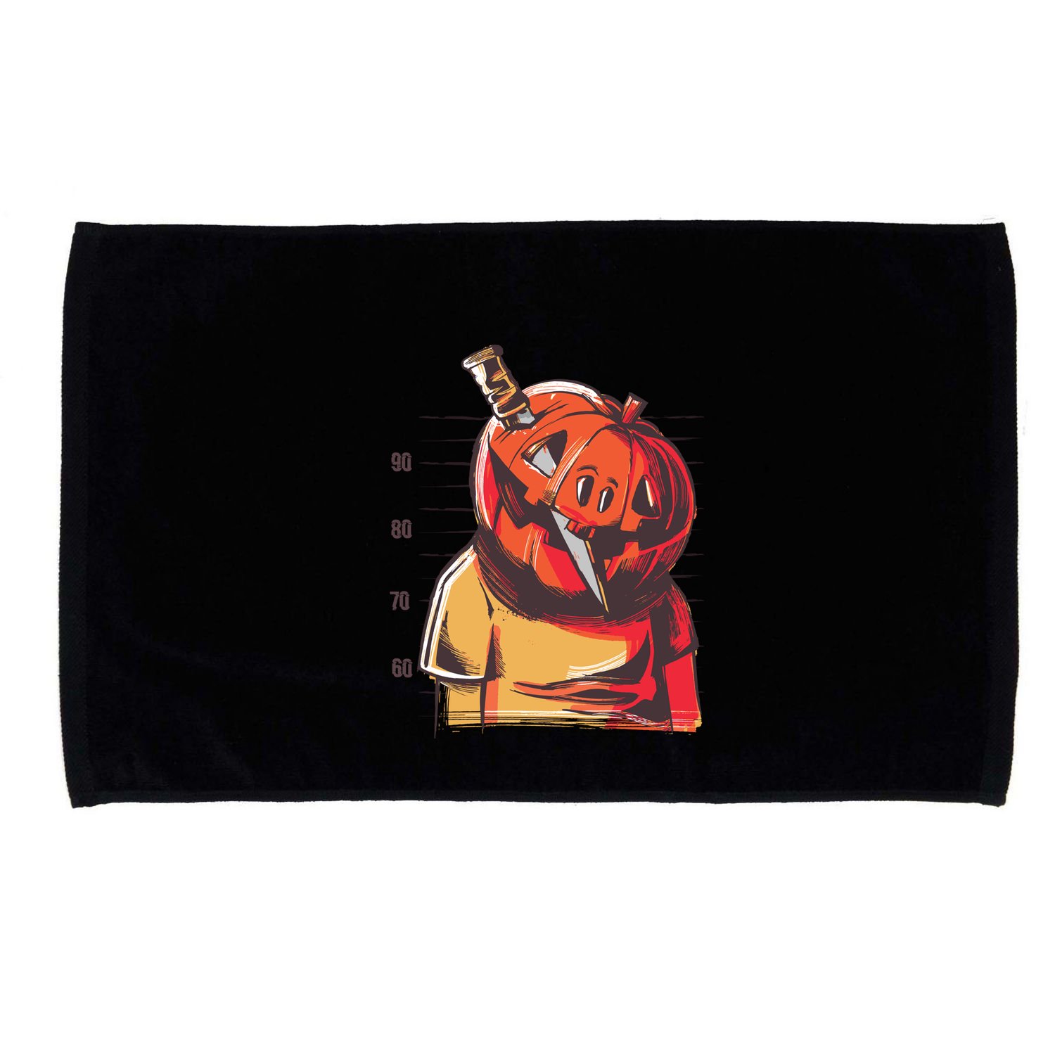 Prisoner Pumpkin Mug Shot Microfiber Hand Towel
