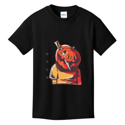 Prisoner Pumpkin Mug Shot Kids T-Shirt