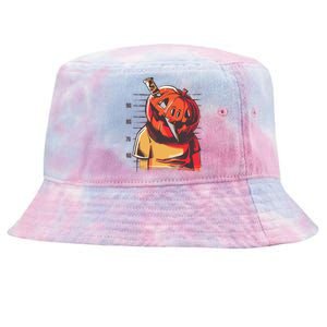 Prisoner Pumpkin Mug Shot Tie-Dyed Bucket Hat