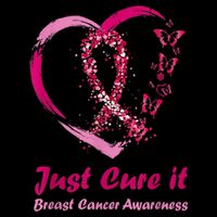 Pink Ribbon Just Cure It Heart Support Breast Cancer Warrior City Backpack