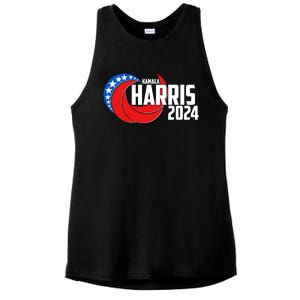 Patriotic Rwb Kamala Harris 2024 Ladies PosiCharge Tri-Blend Wicking Tank