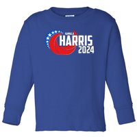 Patriotic Rwb Kamala Harris 2024 Toddler Long Sleeve Shirt