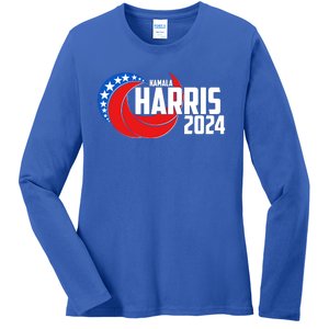 Patriotic Rwb Kamala Harris 2024 Ladies Long Sleeve Shirt