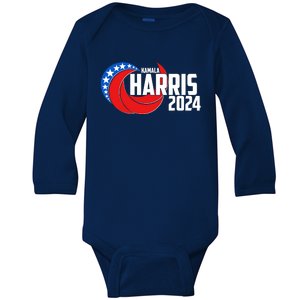 Patriotic Rwb Kamala Harris 2024 Baby Long Sleeve Bodysuit