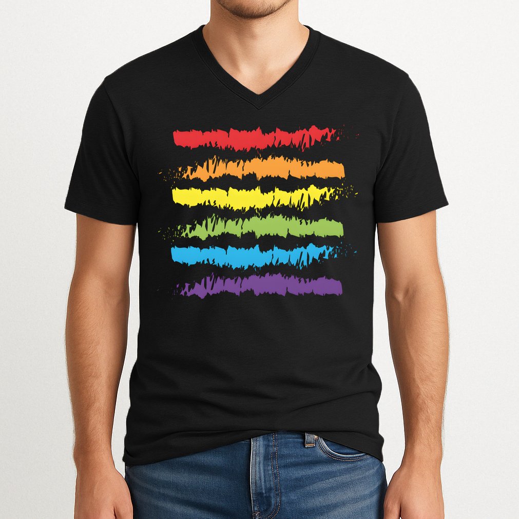 Pride Rainbow Lgbtq+ Love Is Love V-Neck T-Shirt