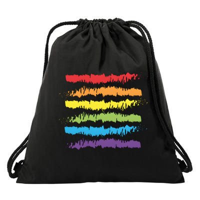 Pride Rainbow Lgbtq+ Love Is Love Drawstring Bag