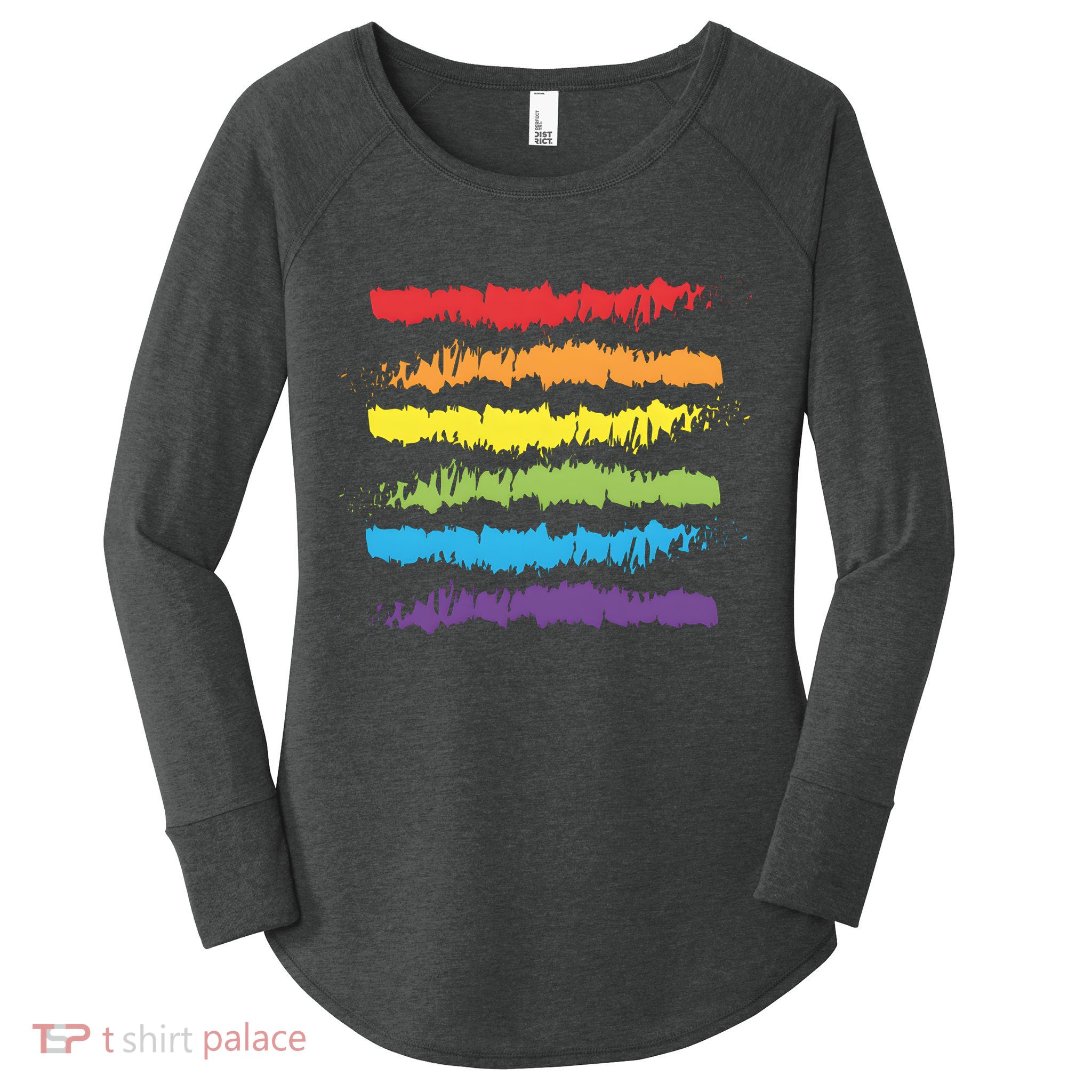 Pride Rainbow Lgbtq+ Love Is Love Women's Perfect Tri Tunic Long Sleeve Shirt