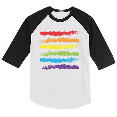 Pride Rainbow Lgbtq+ Love Is Love Kids Colorblock Raglan Jersey