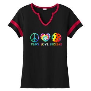 Pickleball Retired Ladies Peace Love Pickleball Ladies Halftime Notch Neck Tee