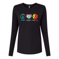 Pickleball Retired Ladies Peace Love Pickleball Womens Cotton Relaxed Long Sleeve T-Shirt